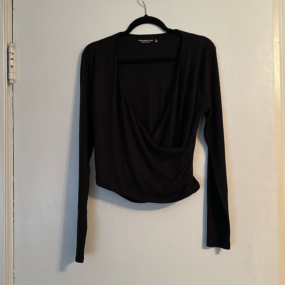 Abercrombie Long Sleeve Wrap Top